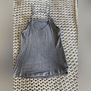 Beyond Yoga Grey Softstream Tank Top | Sleeveless Activewear | Size Medium